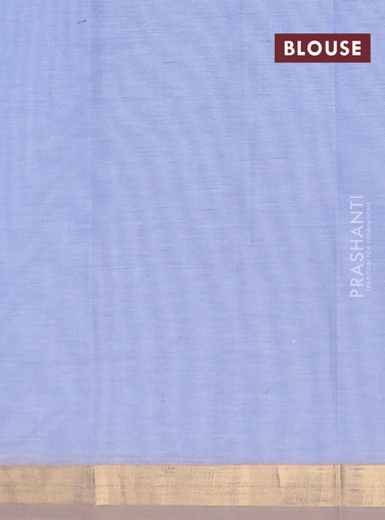 Nithyam cotton saree lavender with thread woven buttas and zari woven border