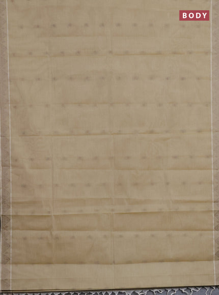 Nithyam cotton saree sandal with thread woven buttas and thread woven border