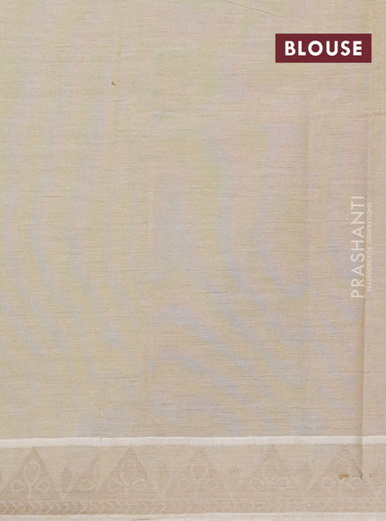 Nithyam cotton saree sandal with thread woven buttas and thread woven border