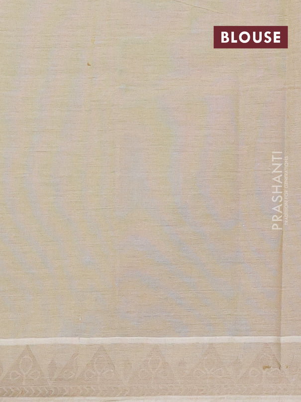 Nithyam cotton saree sandal with thread woven buttas and thread woven border