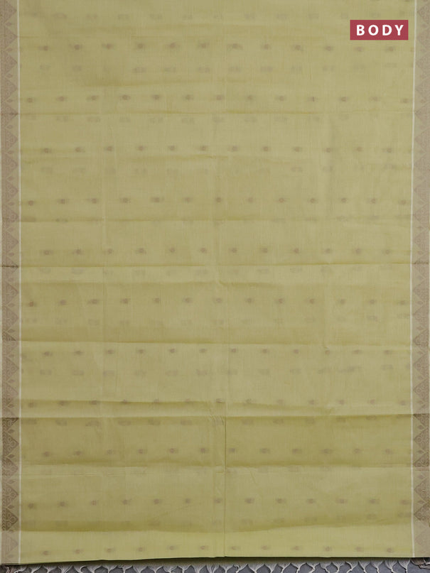 Nithyam cotton saree light green with thread woven buttas and thread woven border