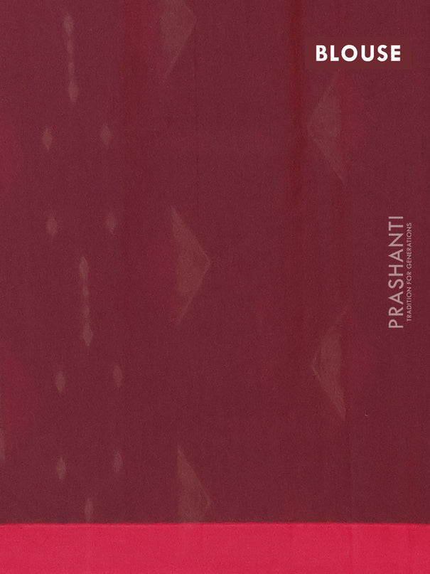 Nithyam cotton saree deep maroon and pink with thread woven geometric buttas and simple border