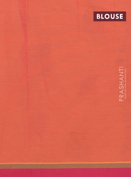 Nithyam cotton saree pinkish orange and maroon with thread woven buttas and simple border