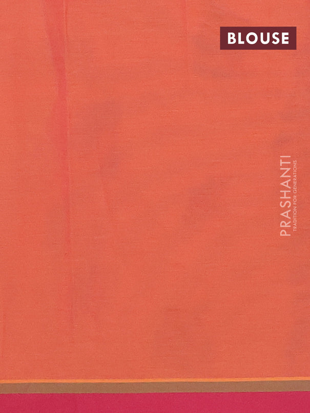 Nithyam cotton saree pinkish orange and maroon with thread woven buttas and simple border