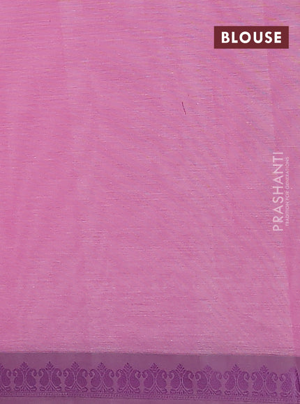 Nithyam cotton saree light pink and grey with allover thread woven buttas and paisley thread woven border