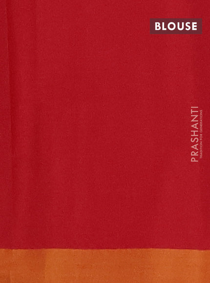 Nithyam cotton saree maroon and yellow with allover thread weaves & buttas and simple border