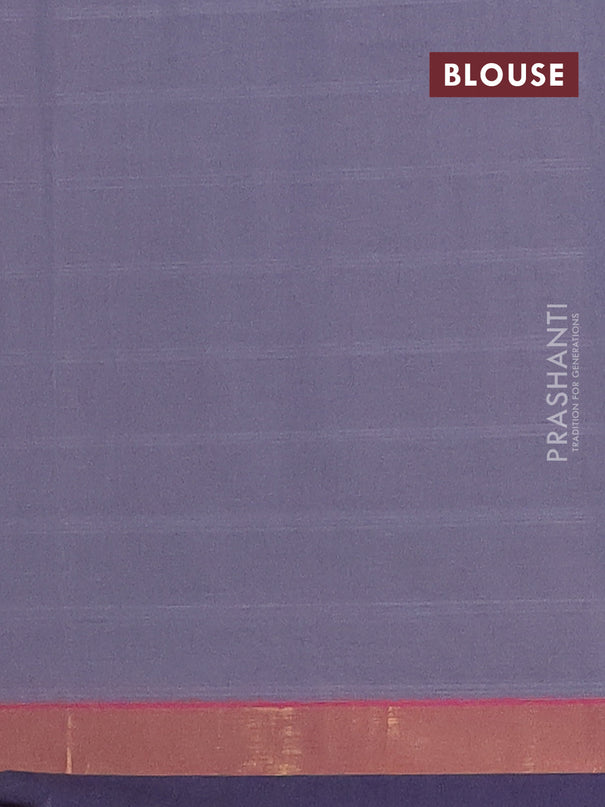 Nithyam cotton saree grey with allover thread weaves & buttas and zari woven simple border