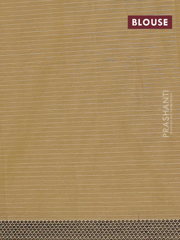 Nithyam cotton saree beige with allover checks pattern & buttas and thread woven border