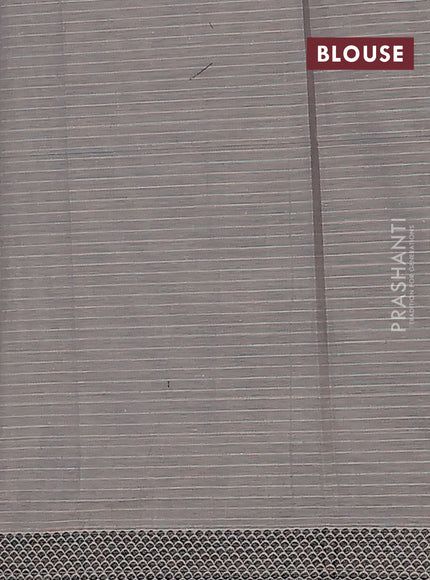 Nithyam cotton saree grey with allover checks pattern & buttas and thread woven border