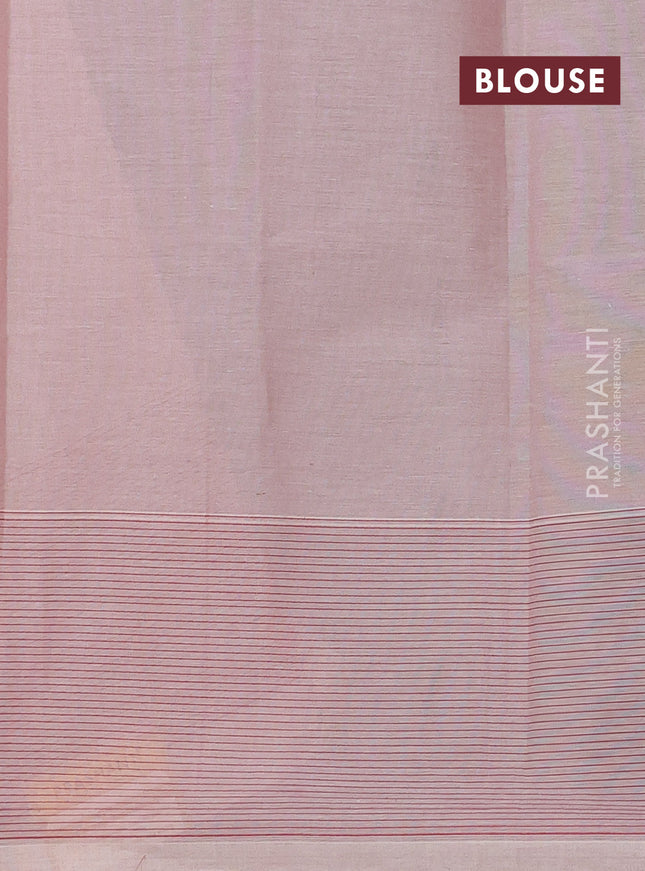 Nithyam cotton saree pastel brown shade with thread woven buttas and thread woven border