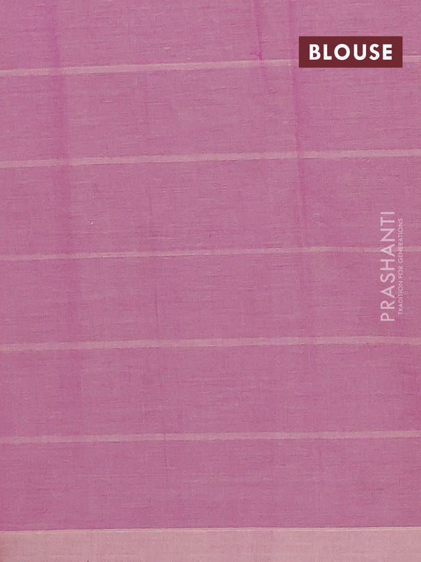 Nithyam cotton saree purple with thread weaves & buttas and simple border