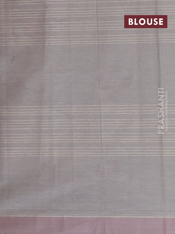 Nithyam cotton saree grey with allover thread weaves & buttas and simple border
