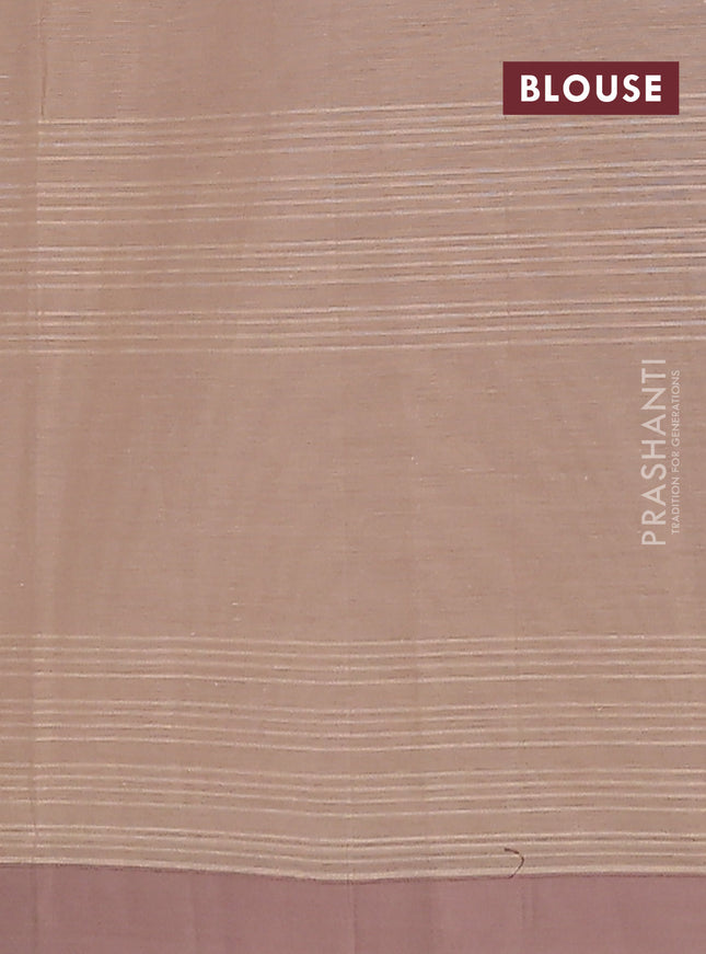 Nithyam cotton saree sandal with allover thread weaves & buttas and simple border