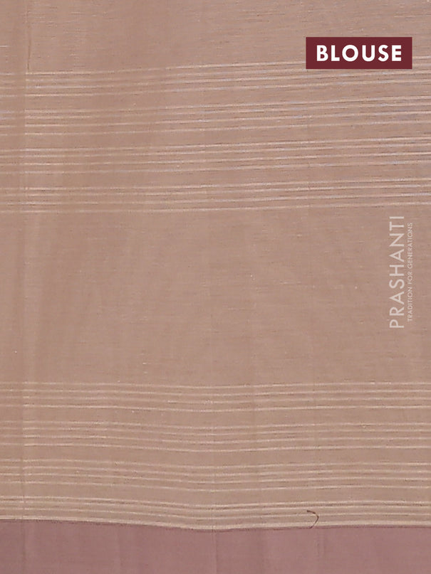 Nithyam cotton saree sandal with allover thread weaves & buttas and simple border