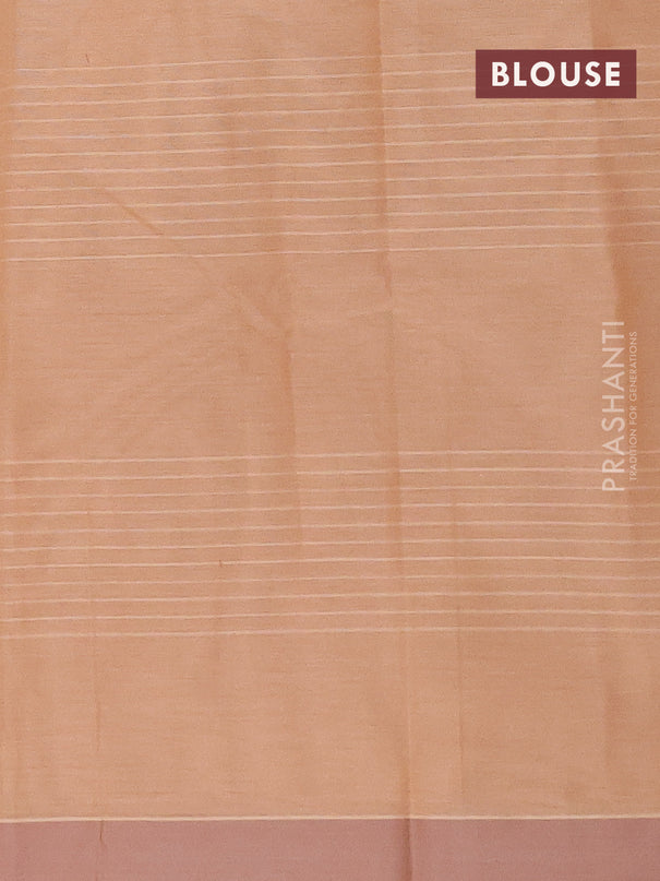 Nithyam cotton saree sandal with allover thread woven buttas and simple border