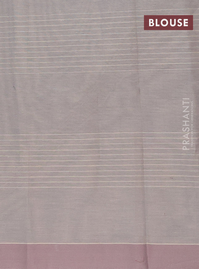 Nithyam cotton saree grey shade with allover thread woven buttas and simple border