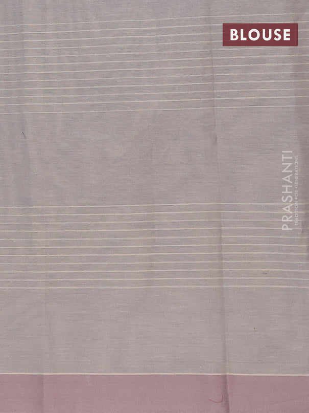 Nithyam cotton saree grey shade with allover thread woven buttas and simple border