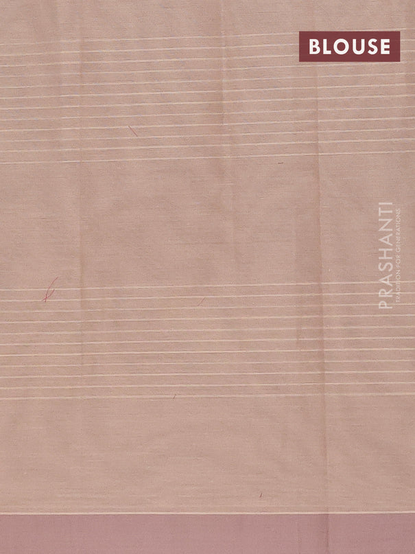 Nithyam cotton saree beige with allover thread woven buttas and simple border