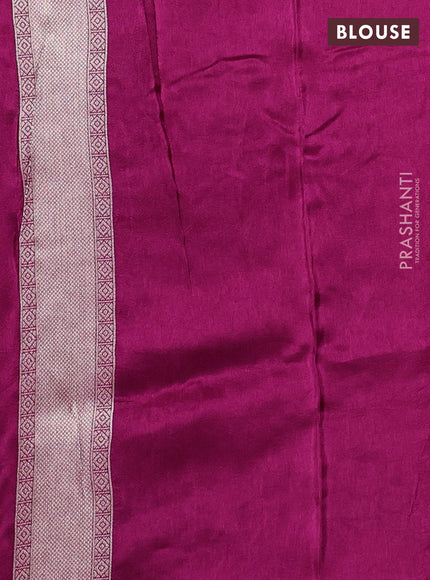 Banarasi art silk saree purple with allover floral zari woven brocade weaves and zari woven border