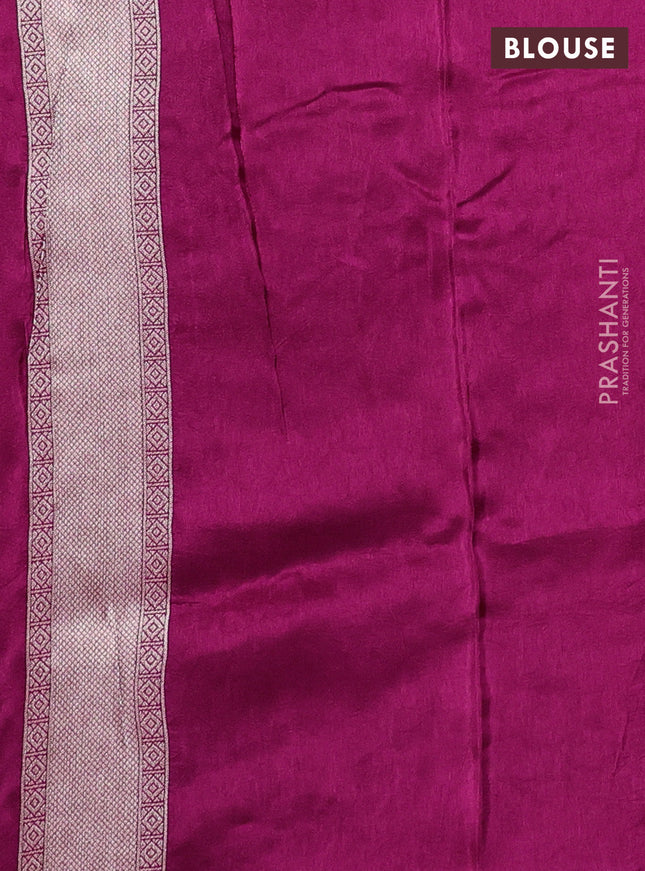 Banarasi art silk saree purple with allover floral zari woven brocade weaves and zari woven border