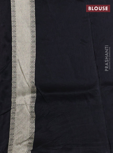 Banarasi art silk saree black with allover floral zari woven brocade weaves and zari woven border