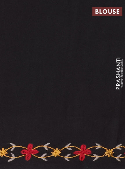 Ikat cotton saree pastel brown and black with allover ikat weaves and ikat woven border