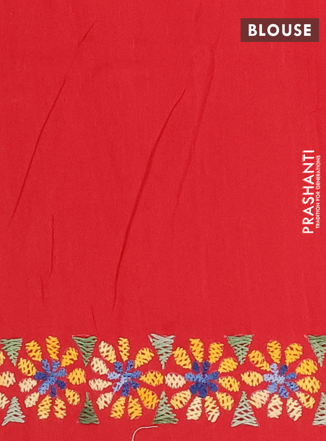 Ikat cotton saree off white with allover ikat weaves and ganga jamuna border