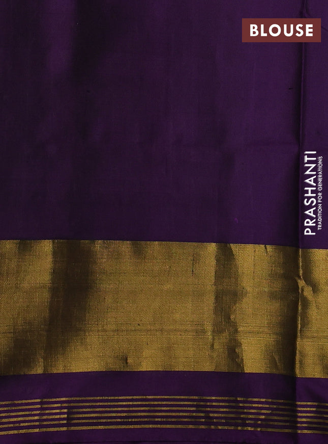 Rajkot patola silk saree peacock blue and violet with allover ikat weaves and ikat woven border