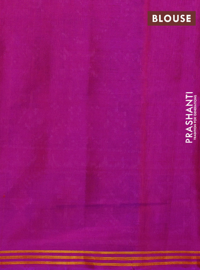 Rajkot patola silk saree magenta pink with allover ikat weaves and ikat woven border
