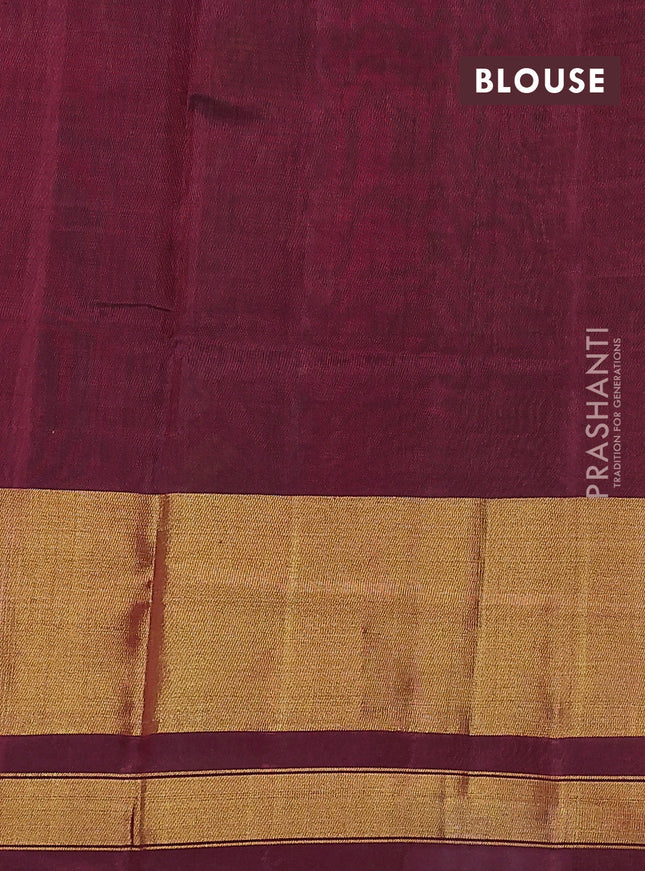 Rajkot patola silk saree dark mustard and deep maroon with allover ikat woven buttas and ikat woven zari border