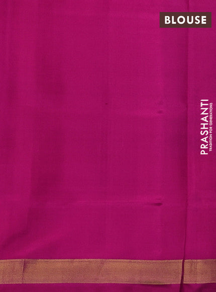 Rajkot patola silk saree dual shade of blue and maganta pink with allover ikat weaves and ikat woven zari border