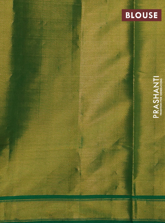 Rajkot patola tissue silk saree pink and green with allover ikat weaves and ikat zari woven border