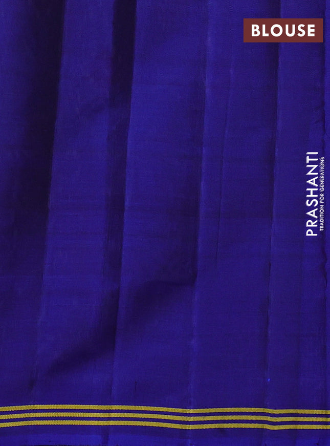 Rajkot patola silk saree cs blue and blue with allover ikat weaves and ikat woven border