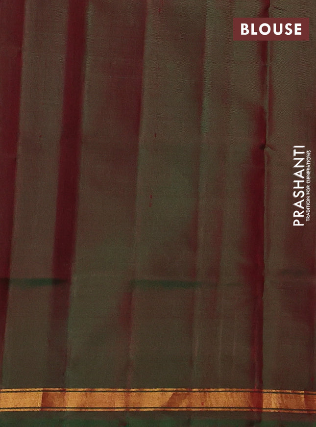 Rajkot patola silk saree blue and green with allover ikat weaves and zari woven border