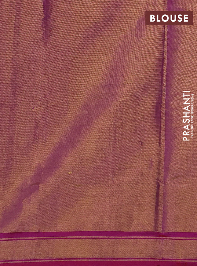 Rajkota patola tissue silk saree pink and dual shade of purple with allover ikat weaves and zari woven border