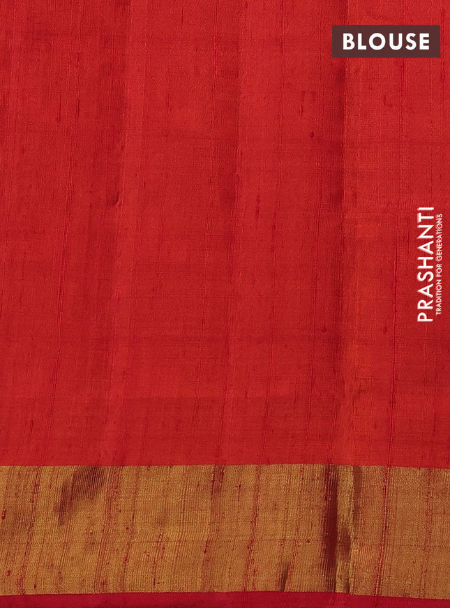Rajkot patola silk saree rustic orange and red with allover ikat weaves and zari woven border