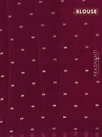 Semi mysore silk saree pink and purple with zari woven buttas and rettapet zari woven border