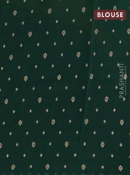 Semi mysore silk saree yellow and green with half & half style and long zari woven border
