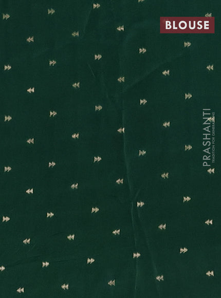 Semi mysore silk saree sandal and green with half & half style and long zari woven border