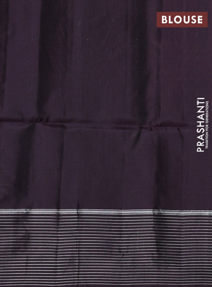 Kanchipuram soft silk saree rust shade and wine shade with zari woven buttas and zari woven border