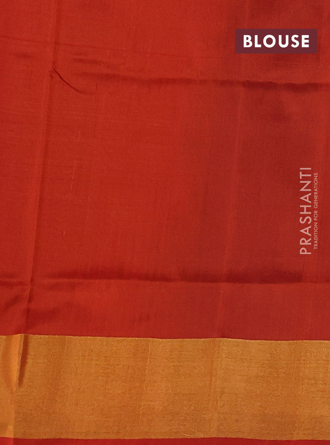 Pure uppada silk saree violet and multi colour with silver & gold zari woven buttas and zari woven border