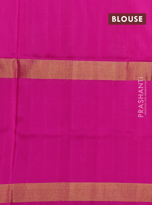 Pure uppada silk saree light pink with silver zari woven buttas and long zari woven butta border