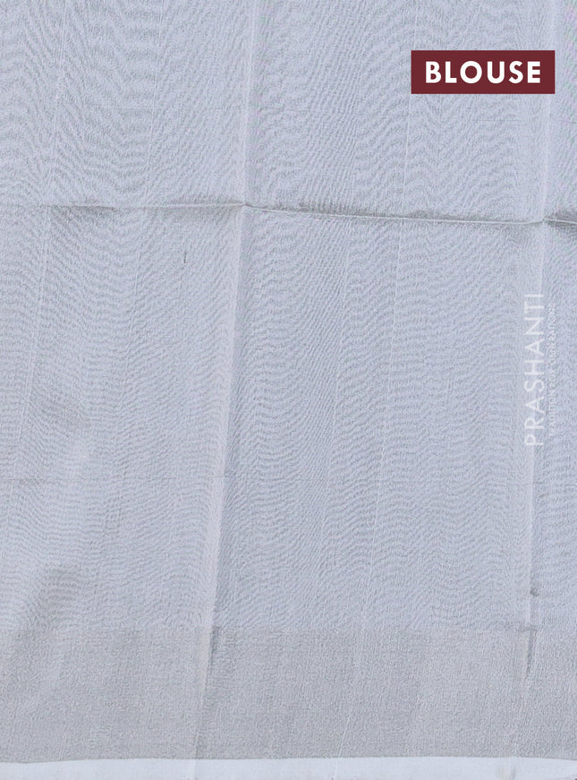 Pure uppada silk saree black with silver zari woven coin buttas and silver zari woven border