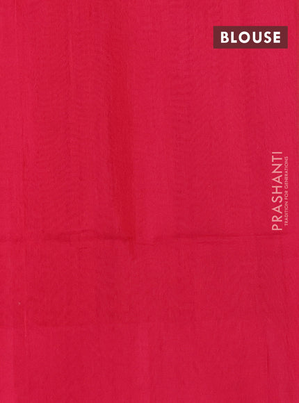 Kora silk cotton saree black and pink with thread woven geometric buttas and temple design thread woven border