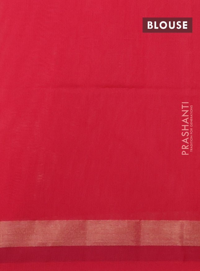 Kora silk cotton saree sandal and pink with zari woven buttas and zari woven border