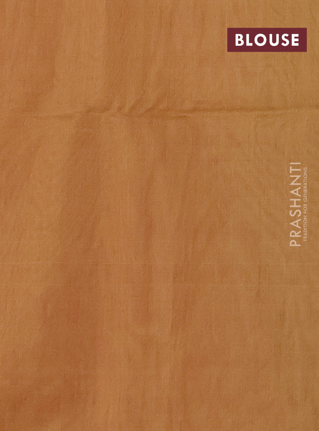 Kora silk cotton saree pink and sandal with thread woven buttas and simple border