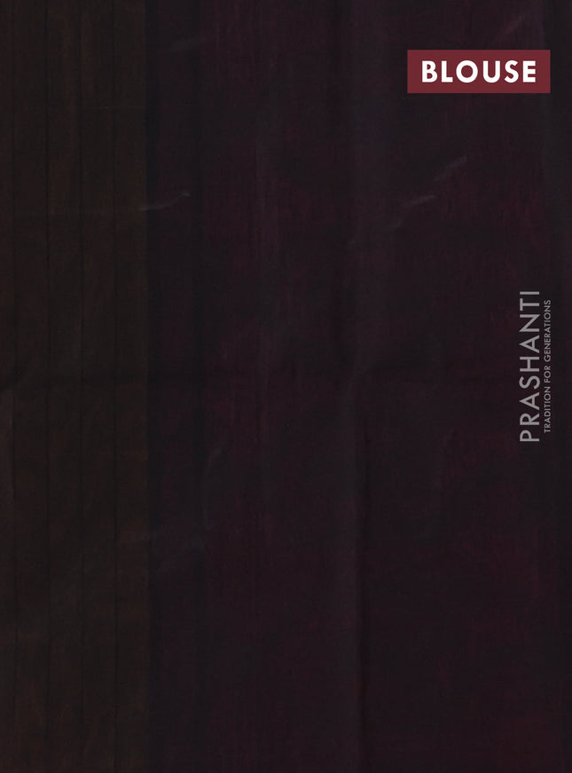 Kora silk cotton saree red and black with thread woven buttas and simple border