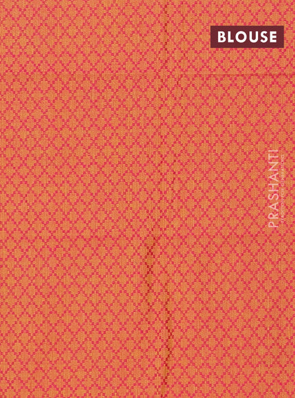 Chettinad cotton saree light green and pink with thread woven buttas and thread woven border