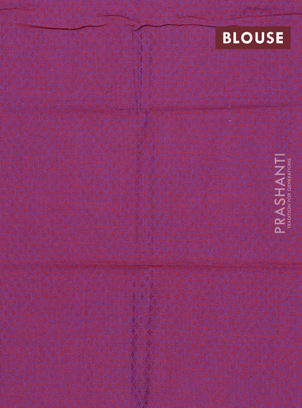 Chettinad cotton saree blue and purple with thread woven buttas and thread woven border