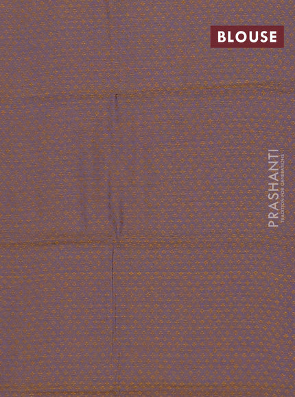Chettinad cotton saree dark mustard and blue with thread woven buttas and thread woven border